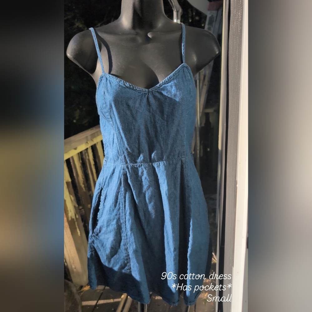90s VTG Mimi Chica Denim Blue Mini Dress